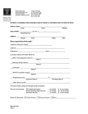 Bmedical release formb