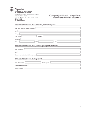 Simplified Justification Form