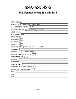 Fillable Online SS-5. U.S. Federal Form Fax Email Print - PDFfiller