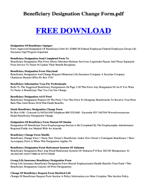 Beneficiary designation change form pdf - 96lt - pepakboso 96