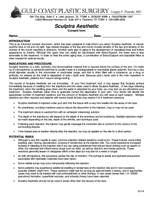 Sculptra Aesthetic Consent Form