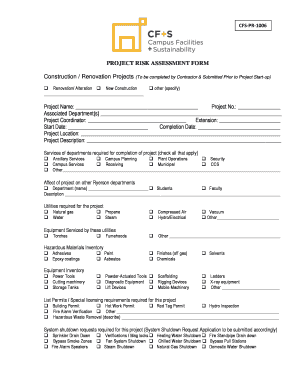 Project Risk Assessment bFormb - ryerson