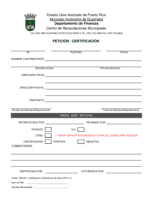 Puerto Rico Business Certification Request