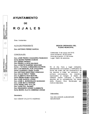 Rojales Municipal Meeting Minutes