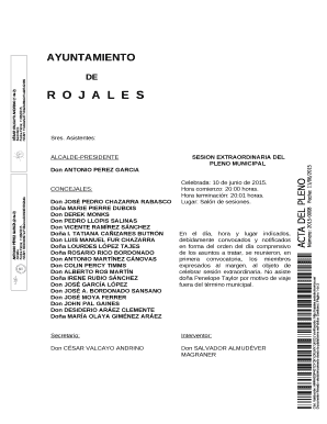 Rojales Municipal Council Meeting Minutes