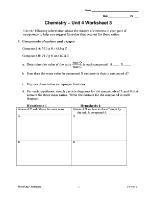 Unit 4 Worksheet 3 Chemistry Answers - Fill and Sign Printable Template  Online