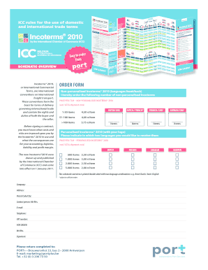 Incoterms 2010 bestelformulier - A4 ENindd - Port - portplus