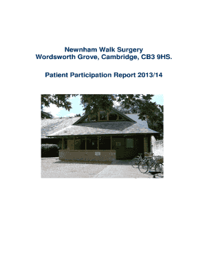 PPG Report 2013/14 - Newnham Walk Surgery - newnhamwalksurgery nhs