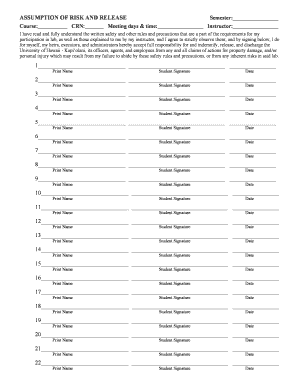 Risk Release List Form - University of Hawaii - stemcourses kcc hawaii