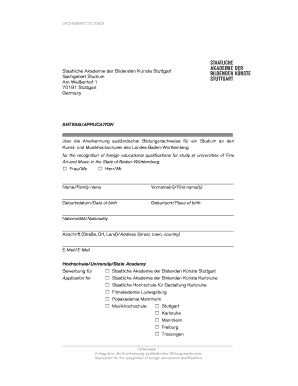 Staatliche Akademie der Bildenden K nste Stuttgart Sachgebiet ...