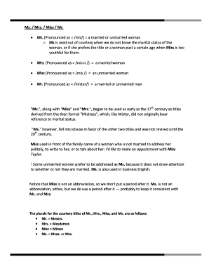 Fillable Online / Miss / Mr Fax Email Print - pdfFiller