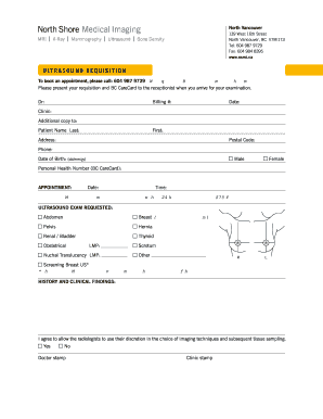 Ultrasound Requisition Form