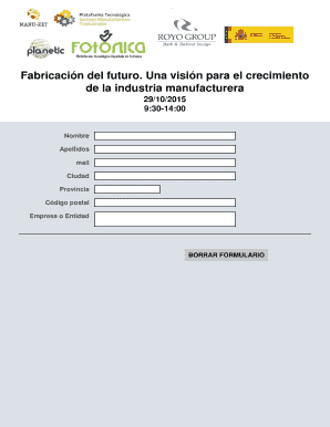 Manufacturing Industry Growth Vision Form
