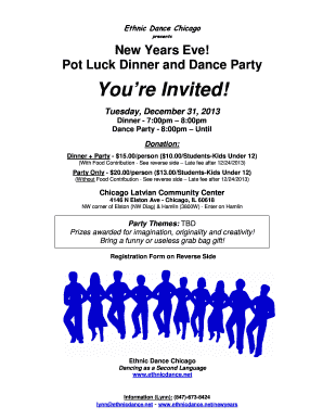 Presents New Years Eve Pot Luck Dinner and Dance Party - ethnicdance