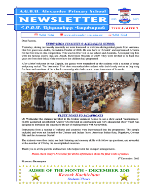 Newsletter2013 Term 4 Week 9.pub (Read-Only) - alexander nsw edu