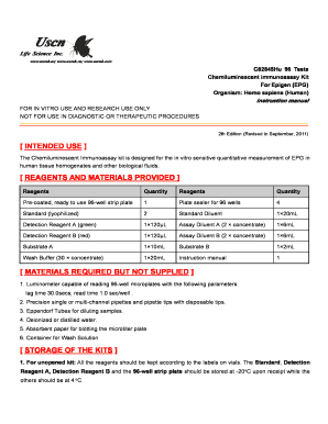 Instruction manual example - CLIA Kit for Epigen EPG Instruction manual Catalog NoC82845Hu