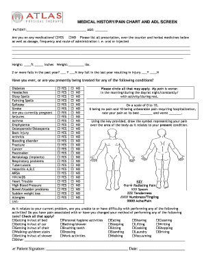 MEDICAL HISTORYPAIN CHART AND ADL SCREEN - atlaspt