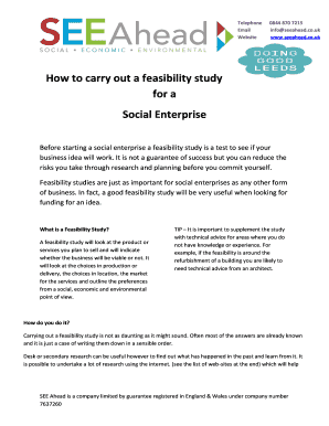 Fillable Online How to carry out a feasibility study Fax Email Print ...