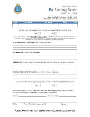 Fillable Online Ex Spring Soar - St Albert Fax Email Print - pdfFiller