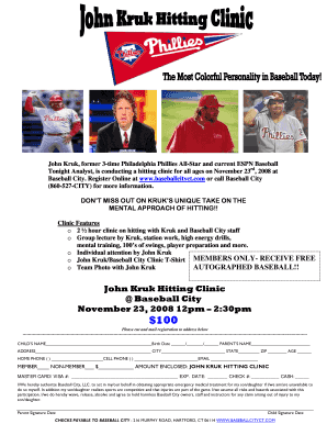 John Kruk Hitting Clinic Baseball City November 23, 2008 12pm ...