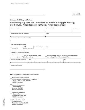 Bescheinigung des Trgers fr einen eintgigen Ausflug Sozial- und Gesundheitsverwaltung - jobcenter-duesseldorf