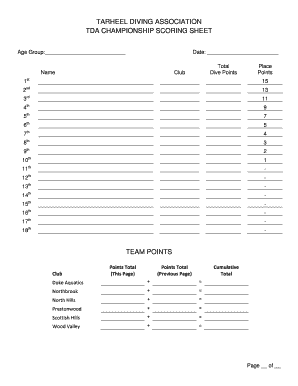 TDA Championship Score Sheet Form - woodvalleysrccom