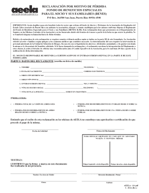 Puerto Rico Benefit Claim Form