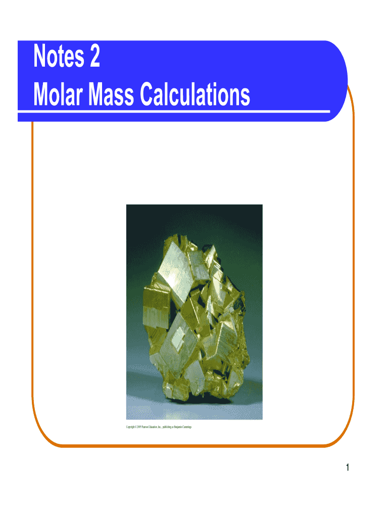 Fillable Online Molar Mass Calculations Fax Email Print - pdfFiller