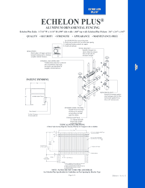 Fillable Online Ameristar Echelon Plus Aluminum Parts Brochure