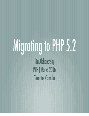 Migrating to PHP 5.2 - Ilia Alshanetsky - ilia