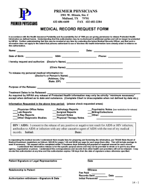 Certificate of leave of absence - MEDICAL RECORD REQUEST FORM - byourpremierphysiciansbbcomb