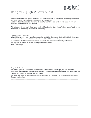 gugler* Texter-Test