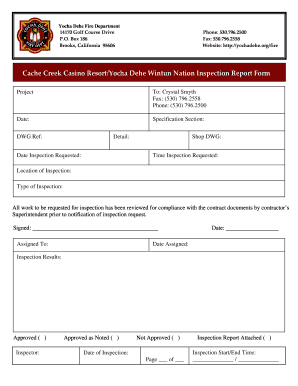 Creek Casino ResortYocha Dehe Wintun Nation Inspection