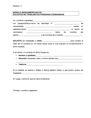 Iberoamerican Transfer Request Form