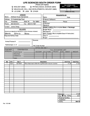 Fillable Online Lssa Ucla Life Sciences South Order Form Please Print Legibly Physiological Science 0845 Biology 00 Pac Order Form Dept Molecular Cell And Developmental Biology 0865 Ls Core Lssa Other Vendor Fillable Online Lssa Ucla Life Sciences South Order Form Please Print Legibly Physiological Science 0845 Biology 00 Pac Order Form Dept Molecular Cell And Developmental Biology 0865 Ls Core Lssa Other Vendor