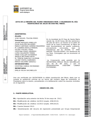 Municipal Meeting Minutes