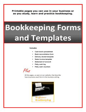 BBookkeepingb Forms and Templates