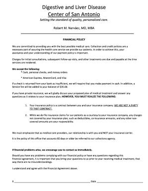 Financial Policy - Digestive and Liver Disease Center of San Antonio