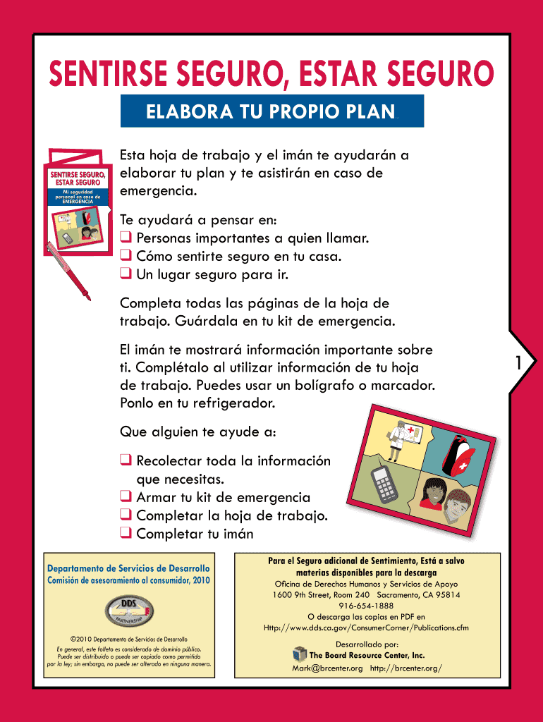Feeling Safe, Being Safe Worksheet (Spanish Language) - brcenter Vista previa en la página 1