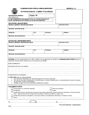 Communication Prior to Minor Works