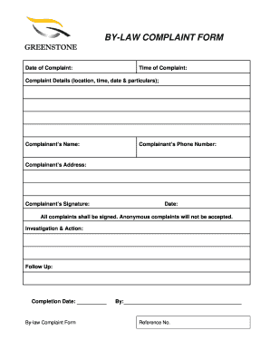By-law complaint form - greenstonecivicwebnet - greenstone civicweb