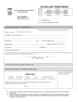 IN-03-Ficha de terceros - Ayuntamiento de Barbastro Sede Electr nica