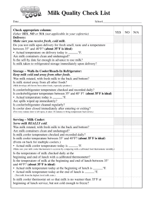 C0798.Milk Quality CheckList - Wisconsin Dairy Council