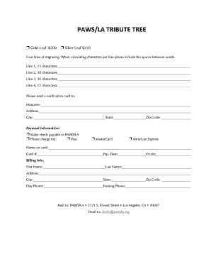 Or Download the Form and Mail to PAWS/LA