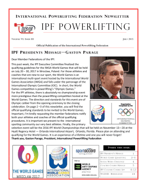 10th IPF Newsletter July 2015 - International Powerlifting Federation ...