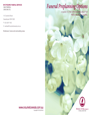 Funeral Preplanning Options - MH O'Rourke Funerals