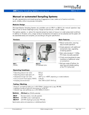 Manual or automated Sampling Systems - bSwissfluidb
