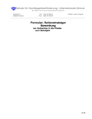 Formular Seiteneinsteiger Bewerbung - bmvlgbde