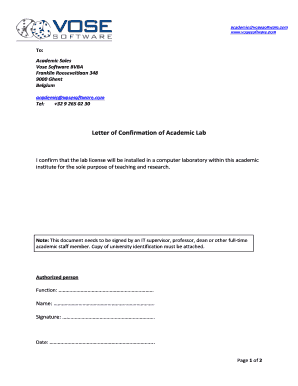 Proof of business ownership letter - academic vosesoftware