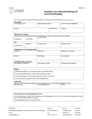 Ans kan om stimulansbidrag till sockenr d/byalag - E-tj nster och ...